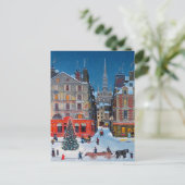 Kerststal in vintage stijl briefkaart (Staand voorkant)