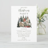 Kerststal in vintage stijl kaart (Staand voorkant)