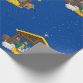 kerststal inpakpapier (Hoek)