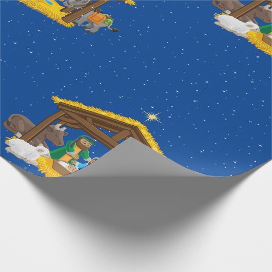 kerststal inpakpapier (Hoek)