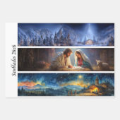 Kerststal Inpakpapier Decoupage Handzaag Vel (Voorkant)