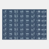 Kerststal Inpakpapier Plat Vel Set van 3 (Voorkant 3)
