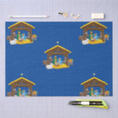 kerststal inpakpapier tissuepapier (Craft)