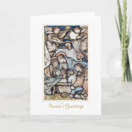Kerststal Jezus Geboorte Vintage Kerstvakantie Kaart