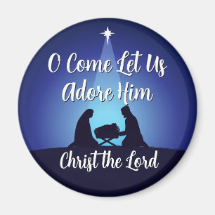 Kerststal Jezus in kribbe Magneet