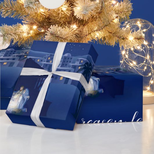 Kerststal Jezus is de reden Cadeaupapier (Feestdagen)