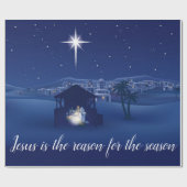 Kerststal Jezus is de reden Cadeaupapier (Vlak)