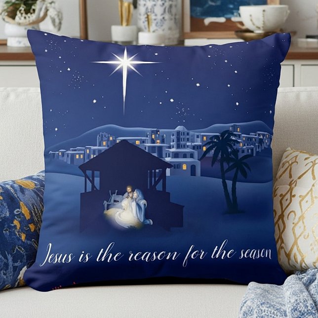 Kerststal Jezus is de reden Kussen (Creator heeft geüpload)