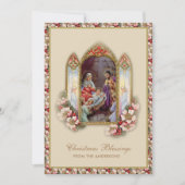 Kerststal Jezus Maria Joseph Bloemen Kaart (Voorkant)