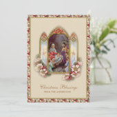 Kerststal Jezus Maria Joseph Bloemen Kaart (Staand voorkant)