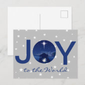 Kerststal Joy to the World Briefkaart (Voorkant / Achterkant)