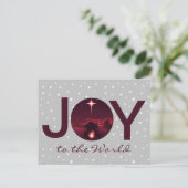 Kerststal 'Joy to the World' Briefkaart (Staand voorkant)