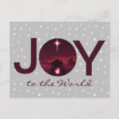Kerststal 'Joy to the World' Briefkaart (Voorkant)