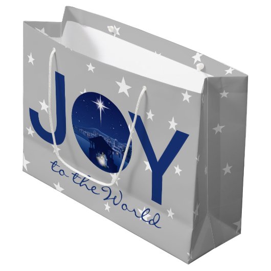 Kerststal 'Joy to the World' Groot Cadeauzakje (Voorkant Gekanteld)