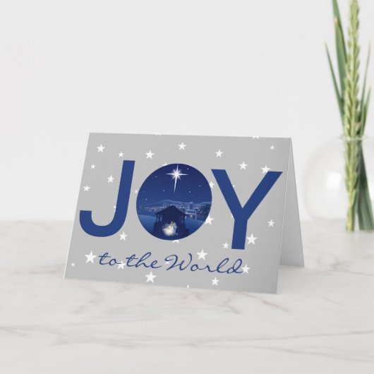 Kerststal 'Joy to the World' Kaart (Voorkant)
