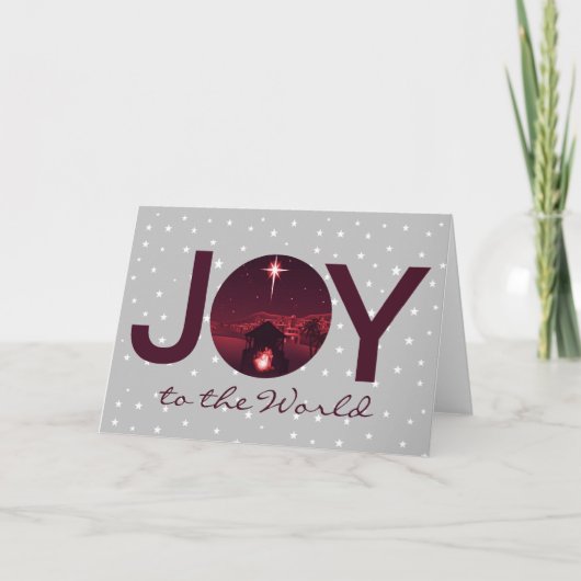Kerststal 'Joy to the World' Kaart (Voorkant)