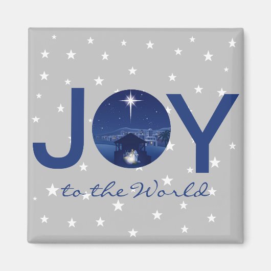 Kerststal 'Joy to the World' Magneet (Voorkant)