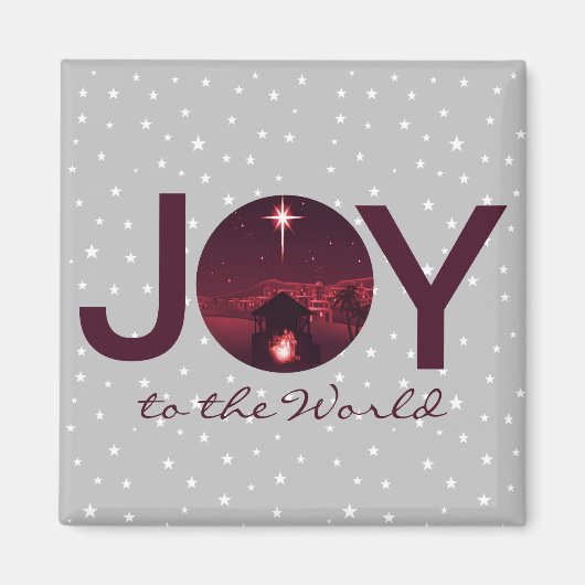 Kerststal Joy to the World Magneet (Voorkant)