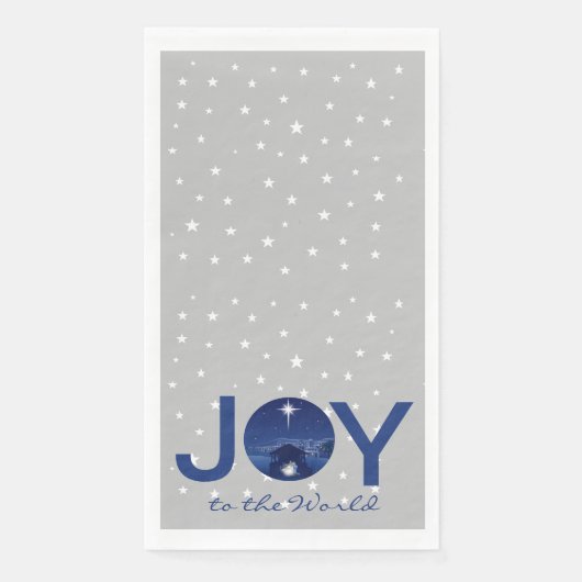 Kerststal 'Joy to the World' Servet (Voorkant)