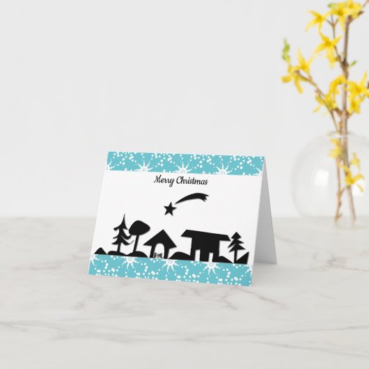 Kerststal  kaart (Gele Bloem)