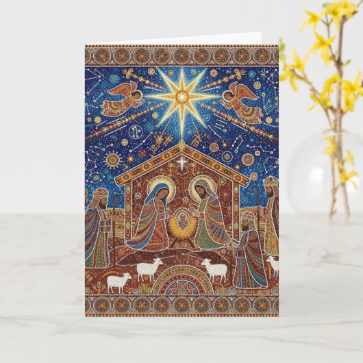 KERSTSTAL KAART (Gele Bloem)