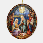 Kerststal  keramisch ornament (Links)