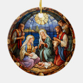 Kerststal  keramisch ornament (Achterkant)