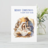 Kerststal Kerst Feestdagenkaart (Staand voorkant)