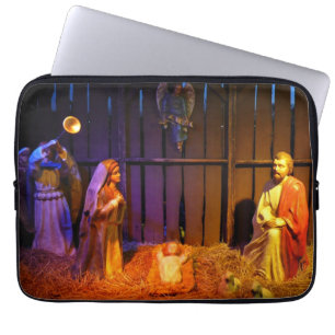 Kerststal Kerstdecoratie in Washington DC Laptop Sleeve