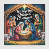 Kerststal kerstgroet (Voorkant)