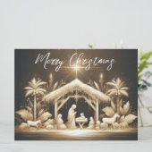 Kerststal Kerstkaart (Staand voorkant)