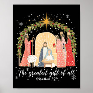 Kerststal Kerstmis Baby Jezus Christelijk Grootste Poster