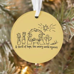 Kerststal Kerstmis Christelijke Familie Matching  Ornament