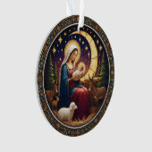 Kerststal Kerstornament – Dubbelzijdig Ornament (voorkant)