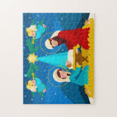 Kerststal Kerstpuzzel Legpuzzel (Verticaal)