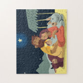 Kerststal Kerstpuzzel Legpuzzel (Verticaal)