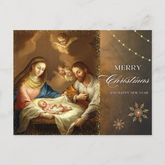 kerststal kerststal groeten feestdagenkaart (Voorkant)