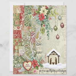 Kerststal knutselpapier