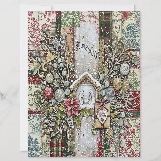 Kerststal knutselpapier (Voorkant)