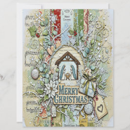 Kerststal knutselpapier