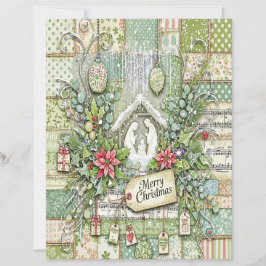 Kerststal knutselpapier
