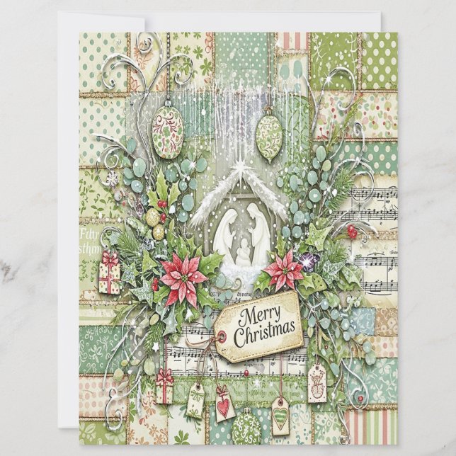 Kerststal knutselpapier (Voorkant)