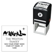 Kerststal Kribbe Baby Jezus Naam Adres Zelfinktende Stempel (In situ)