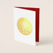 Kerststal Luxe echte folie kerstkaarten Kaarten (Voorkant)