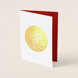 Kerststal Luxe echte folie kerstkaarten Kaarten