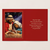 Kerststal Luxe echte folie kerstkaarten Kaarten (Binnen)