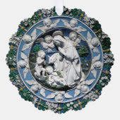Kerststal Madonna met kind Della Robbia Ornament Kaart (Voorkant)