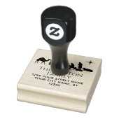 Kerststal manager Baby Jezus Naam Adres Rubberstempel (Stempel)