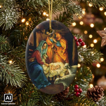 Kerststal met Baby Jezus in de kribbe