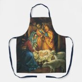 Kerststal met Baby Jezus in de kribbe Schort (Voorkant)